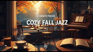 Cozy Fall Coffee Shop Ambience 🍂 Smooth Piano Jazz Music For Relaxing Study And Hard Work ☕ screenshot 1