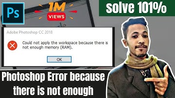 Photoshop Error - because there is not enough Memory RAM Error | Fix Cannot Save Photoshop File