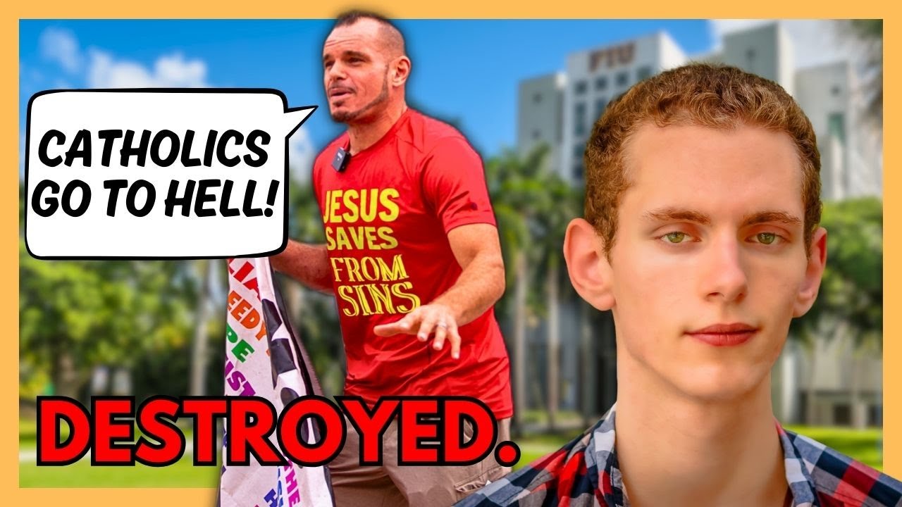 We DESTROYED An Anti-Catholic Preacher on Campus