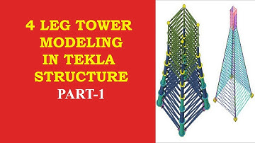 4 Leg telecommunication tower modeling in tekla structure | TeklaBD | Engr Maidul