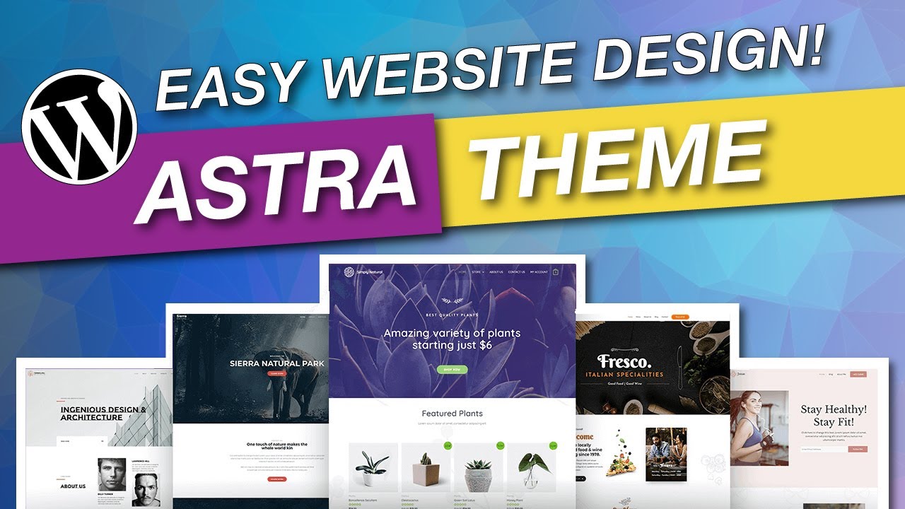 ASTRA THEME WORDPRESS // How to Install and Customize Astra WordPress Theme with Starter Sites 2020 - YouTube