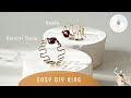 Easy Ring DIY | How to Handmade Ring with Wire and Beads | Natural Red Garnet Ring