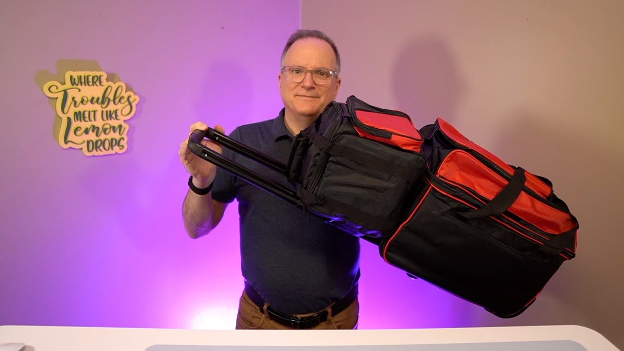 3 Ball Bowling Bag with Wheels, Separate Shoe Compartment