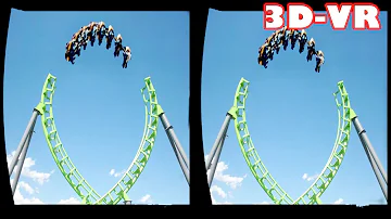 3D Roller Coasters  VR Videos 3D SBS [Google Cardboard VR Experience] VR Box Virtual Reality Video