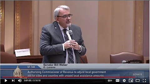 Senate Passes Bill Adjusting Local Government Aid for Unpaid Local Assistance