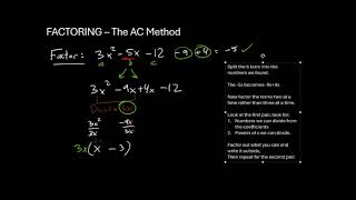 MAT 171   section 1-3   part 8 of 9   Factoring by Grouping AC Method