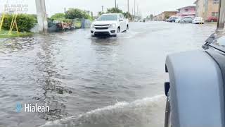 Lluvias torrenciales en el sur de Florida. Así quedó Hialeah
