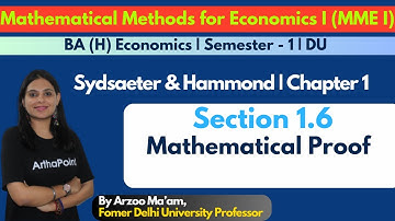 Sec 1.6 | Introductory Mathematical Methods for Economics | Introductory MME | MME 1 | Eco(H) Sem 1