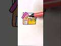 How to Draw a Beautiful Home 🏡 for kids #shorts #art #home #kidsart #kids #drawing #yt