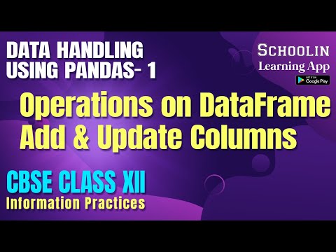 Add and Update Dataframe operations in Pandas Python | Class 12 Ip and CS complete Course