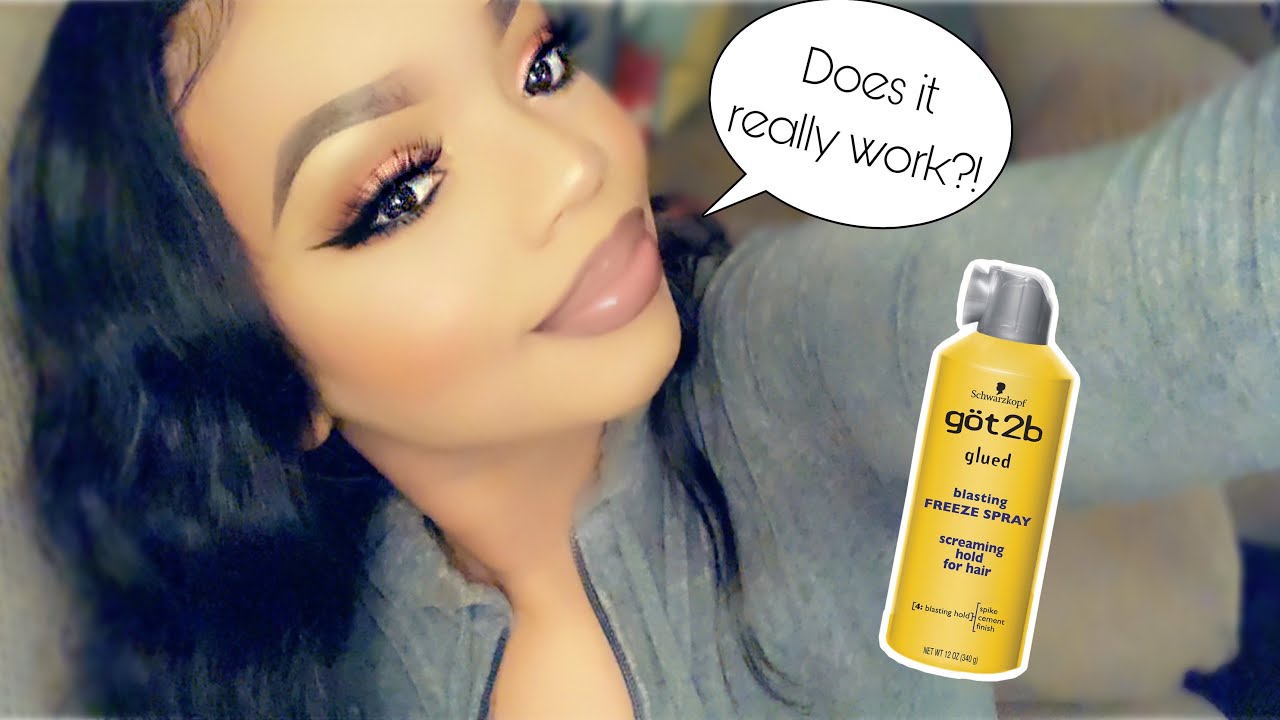 INSTALLING MY LACE FRONT WIG w/ ONLY GOT2B GLUE FREEZE SPRAY FT