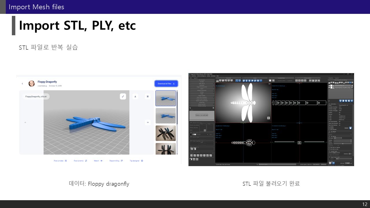 [KOR] Dragonfly Daily 02.05/08 Import mesh files - STL