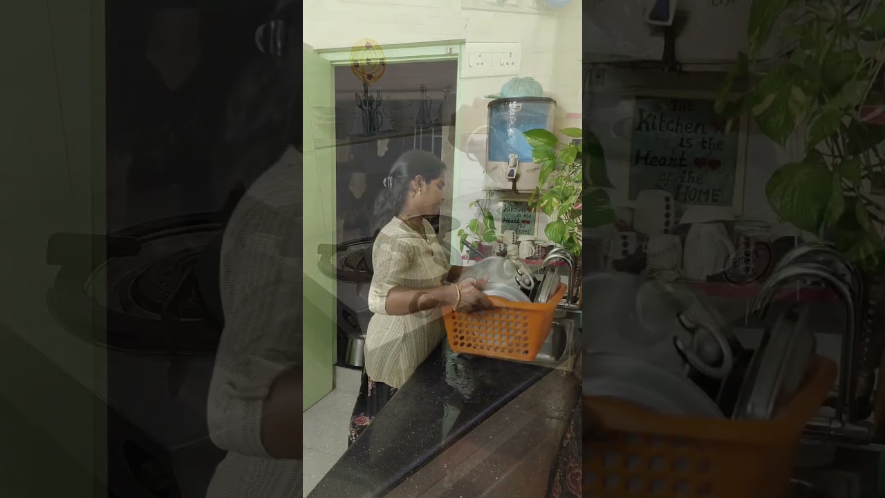 Night kitchen cleaning routine✨சுத்தம்&zwnj; சோறு போடும் #kitchencleaningtips #shorts #positivevibes