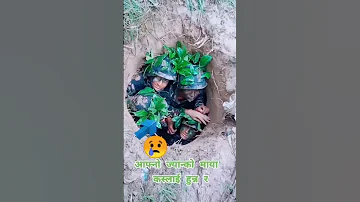 Nepal Army Commando & Ranger Training in Guerrilla/Fox Whole(Trench) Gorkhali Power  #ytshorts