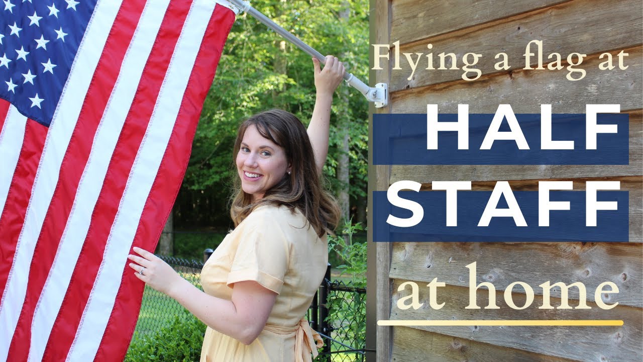 How To Fly A Flag At Half Staff On A House Using A Mourning Ribbon How To Fly A Flag At Half Staff On A House Using A Mourning Ribbon