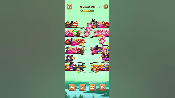 bird sort 2 color puzzle solution niveau 312 #games #gaming #puzzle #puzzlegame #androidgames