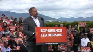 NDP Tom Mulcair Rally, Jack Poole Place, Sept 13, 2015