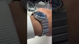 San Martin New SN0152-G Original Design Luxury Sports Watch Waffle Dial Integrated Bracelet.