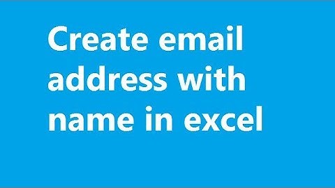 How To Create Email Address With name In Excel - Hindi | Nayak Excel