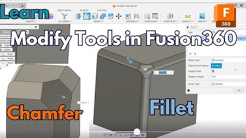 How to use Fillet, Chamfer and Press Pull Tools in Fusion 360 | Modify Tools in Fusion360