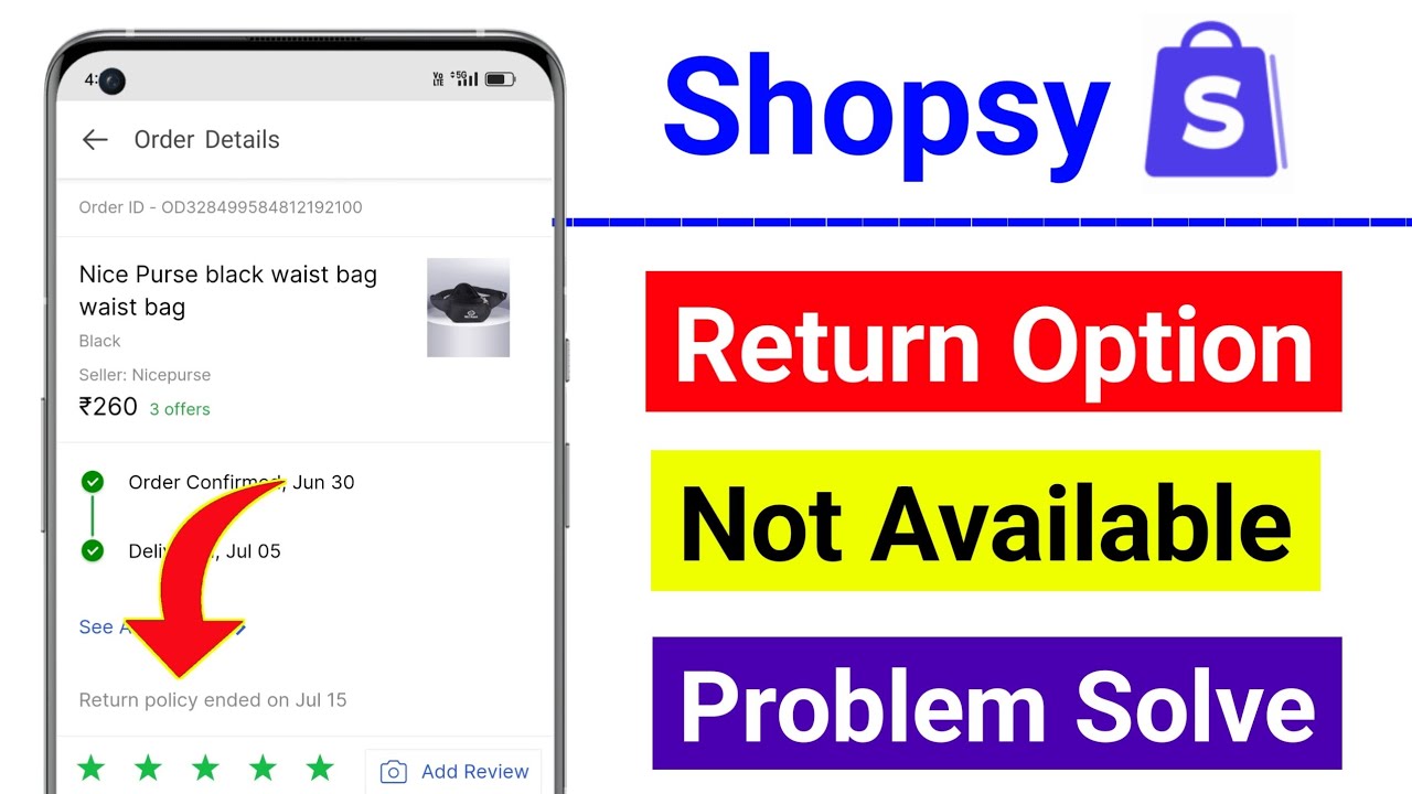 How To Solve Shopsy Return Option Problem Shopsy Product Return Kaise