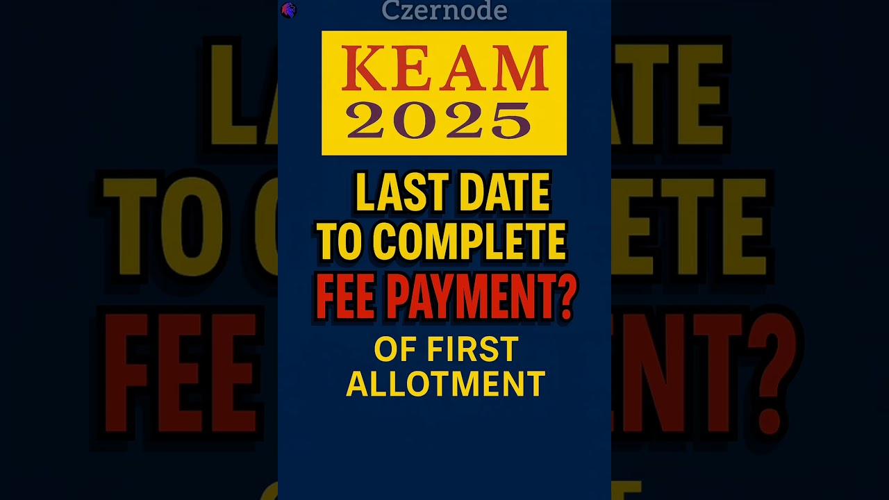 Last date to complete first allotment fee payment⁉️