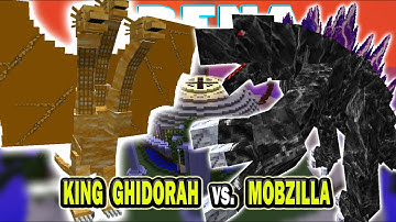 Minecraft Arena Battle KING GHIDORAH vs. MOBZILLA - MOD MOB BATTLE