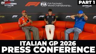 F1 Pre Race Drivers Press Conference | Italian Grand Prix 2026 | PART 1