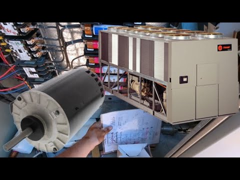 Trane Chiller RTAA Condenser Fan Short - YouTube