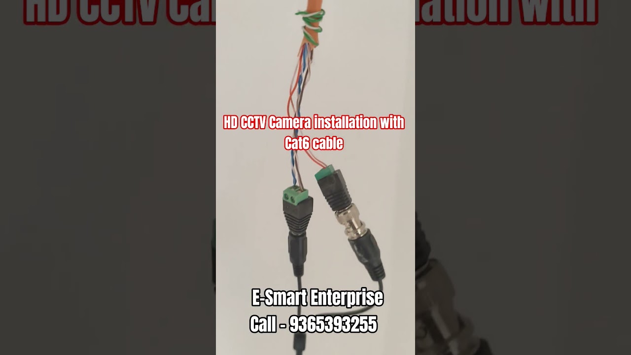 HD CCTV CAMERA install with Cat6 Cable 
