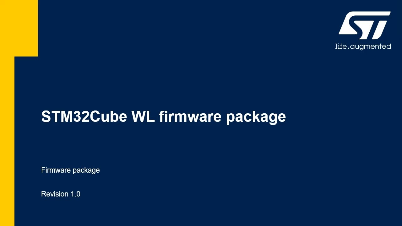 STM32WL 20 - Ecosystem STM32Cube WL Firmware Package - YouTube