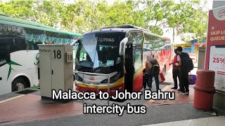 Malacca to Johor Bahru intercity bus