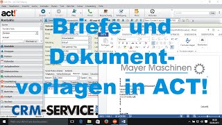 Arbeiten mit ACT! Briefen und Dokumentvorlagen - ACT! Tutorial deutsch screenshot 4