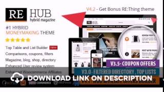 Rehub - Directory Shop Coupon Affiliate Theme Free Download