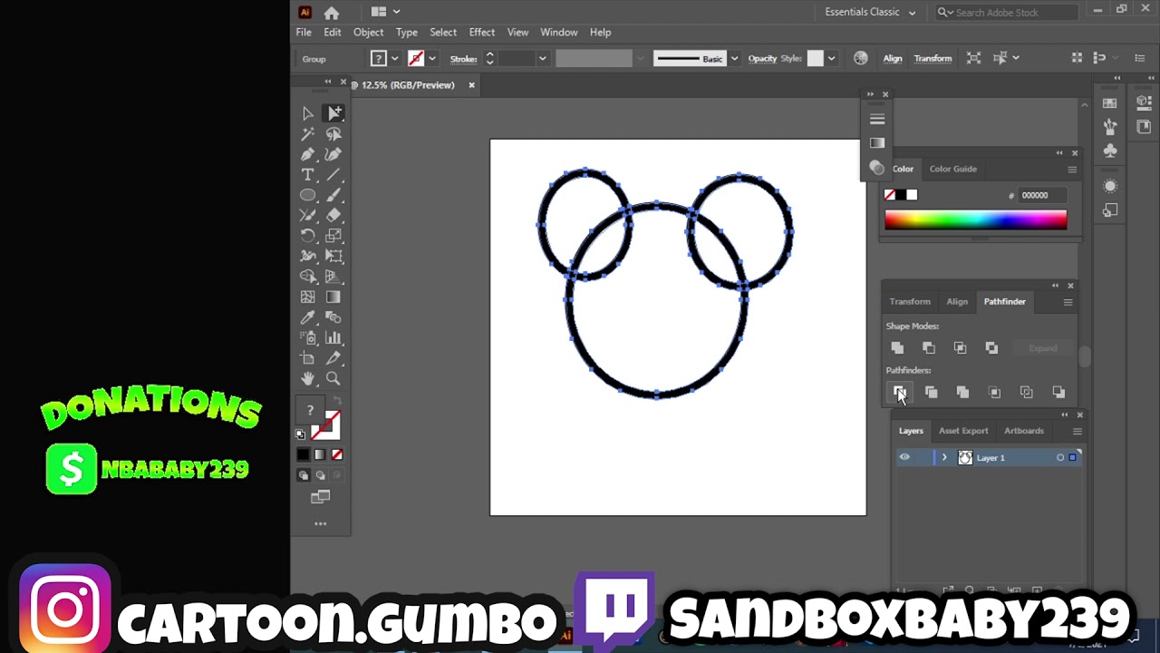 How To Remove Intersecting Lines [Adobe Illustrator] YouTube