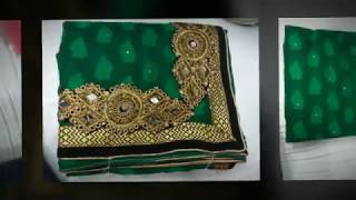 Green colour saree with coding botta screenshot 2