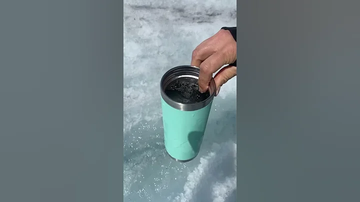 Drinking glacier water from the Athabascan glaciers