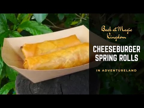 Cheeseburger Spring Rolls & Pineapple Upside Down Cake at Magic Kingdom!