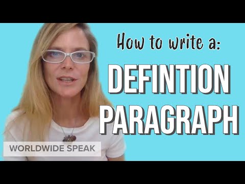 How to Write a Definition Paragraph | English Writing Skills | 2020