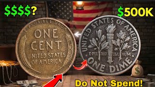 Top 6 Most Valuable Wheat Pennies & Roosevelt Dimes Worth Up to $179,000 Hidden in Circulation!