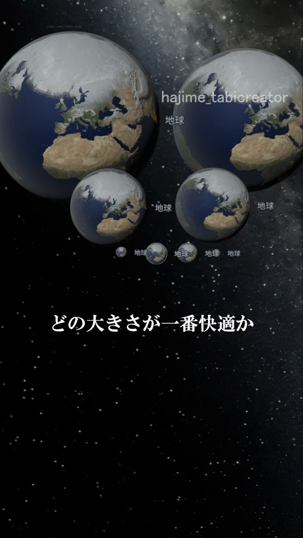 Simulation experiment] What size planet is comfortable for Earth
