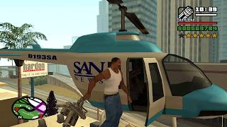 ⭐⭐⭐⭐⭐⭐SIX STARS WANTED LEVEL RAMPAGE WITH TANK | 6 STAR WANTED LEVEL ESCAPE IN GTA SAN ANDREAS screenshot 3