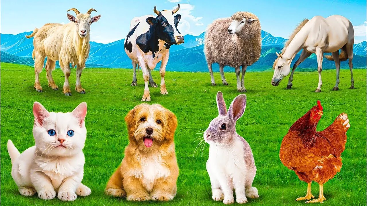 Cat Sheep Rabbit Amazing Farm Animal Sounds: Cat, Sheep, Rabbit, Dog, Elephant, Horse ...