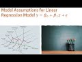 Model Assumptions for Linear Regression Model |Regression Equation | Estimation Regression Equation