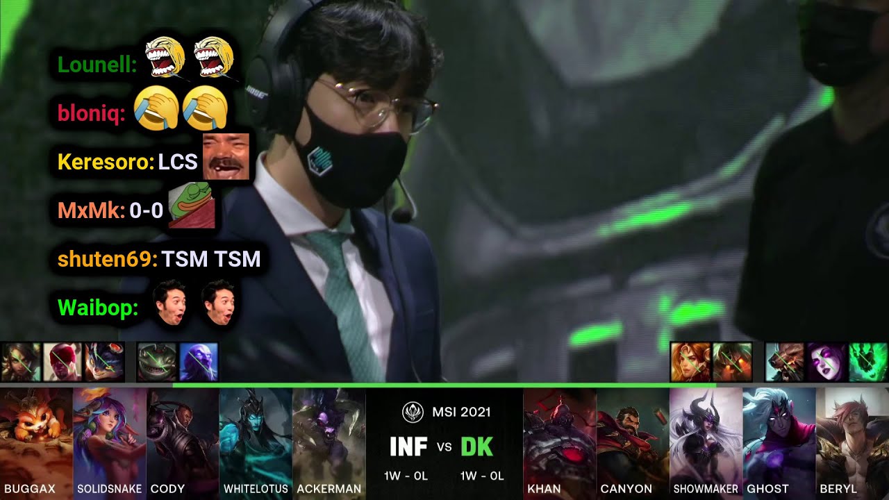 INF vs DK | 2021 MSI Groups Day 2 | Twitch VOD with Chat