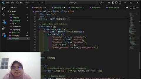 ACARA 9 - KONEKSI PHP DENGAN LEAFLET JS PGWEB