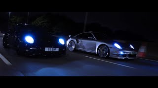 Two Porsche 911's - Night Run | 4K