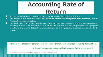 Average Rate of Return