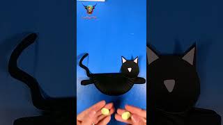 HALLOWEEN. CAT. / BLACK-CAT CRAFT.  #paperplatecrafts #halloween #blackcat #halloweencrafts