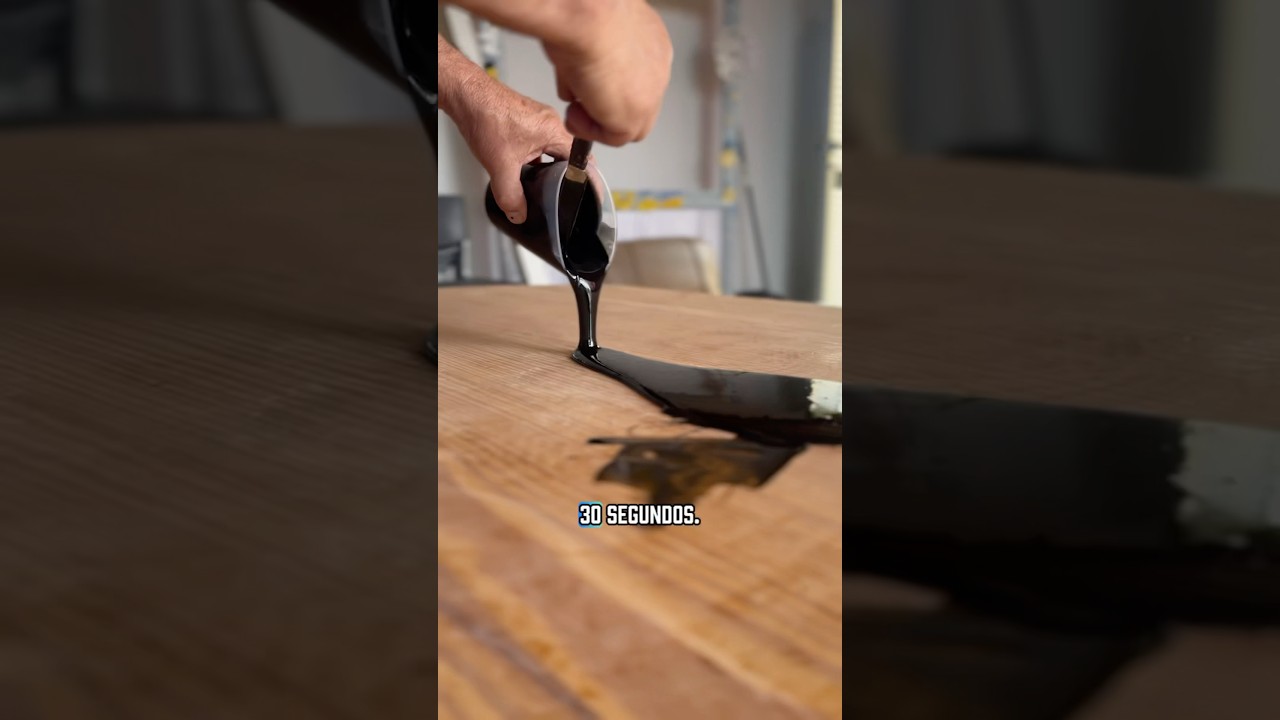 Te explico cómo hacer una mesa de resina en 30 segundos. 